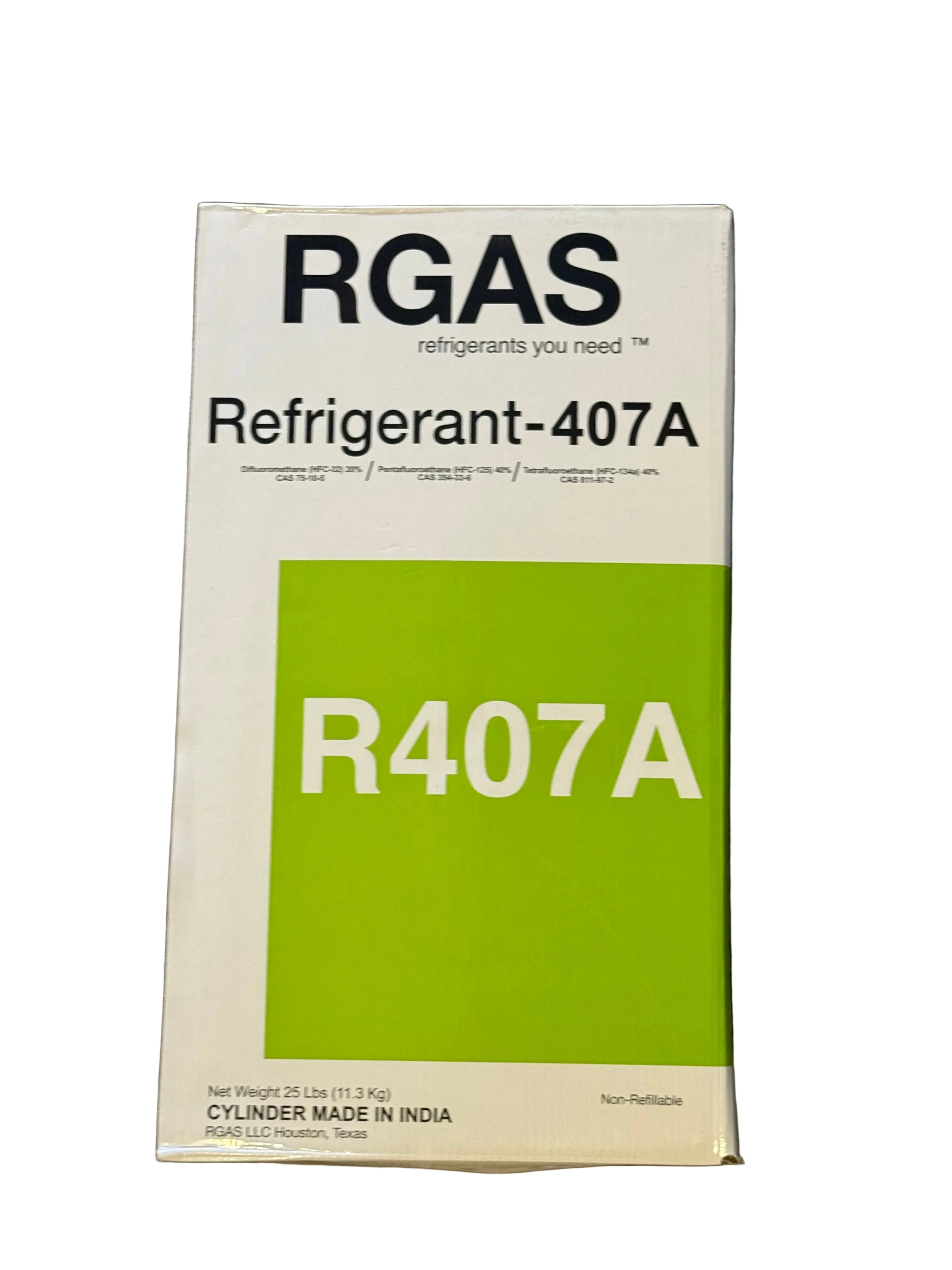 R407A Refrigerant 25 LB Cylinder RGAS